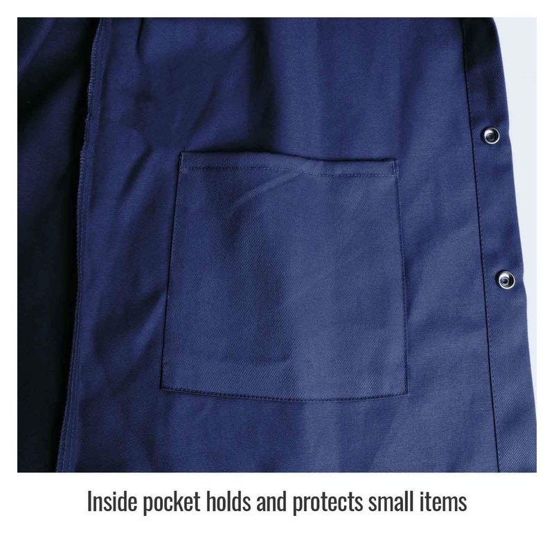Black Stallion REVCO - FN9-30C-M FN9-30C 30"" 9oz. Navy FR Cotton Welding Jacket  Large (Medium) - Image 4